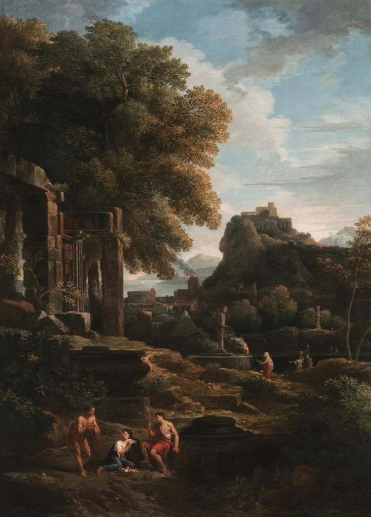 Paesaggio classico con figue e rovine - Collection of the Duke of Northumberland, Alnwick Castle, Alnwick
